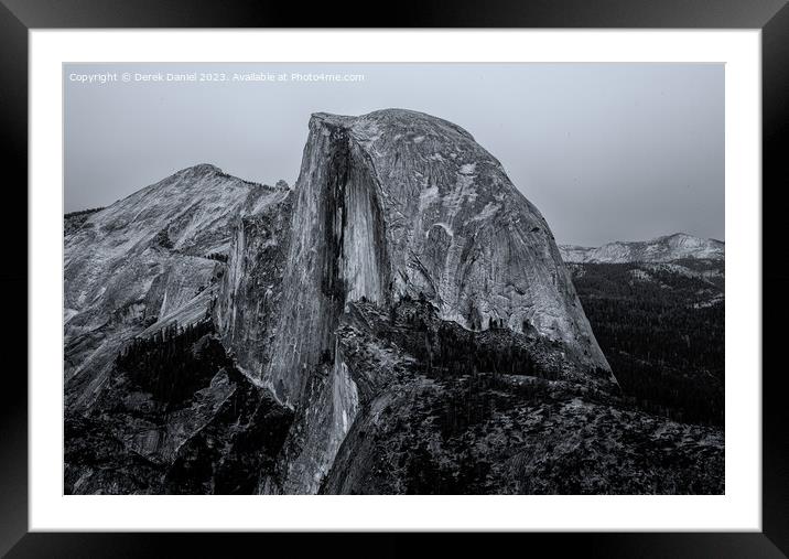 Half Dome, Yosemite (Mono) Framed Mounted Print by Derek Daniel