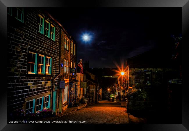 Bronte's Superlunar Spectacle Framed Print by Trevor Camp