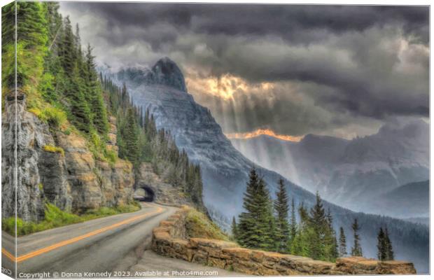 View From Going To The Sunroad Canvas Print by Donna Kennedy