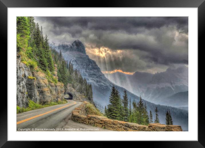 View From Going To The Sunroad Framed Mounted Print by Donna Kennedy