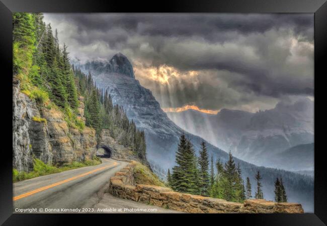 View From Going To The Sunroad Framed Print by Donna Kennedy