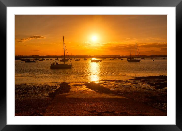 Bawdsey Quay Suffolk Sunset 2 Framed Mounted Print by Helkoryo Photography