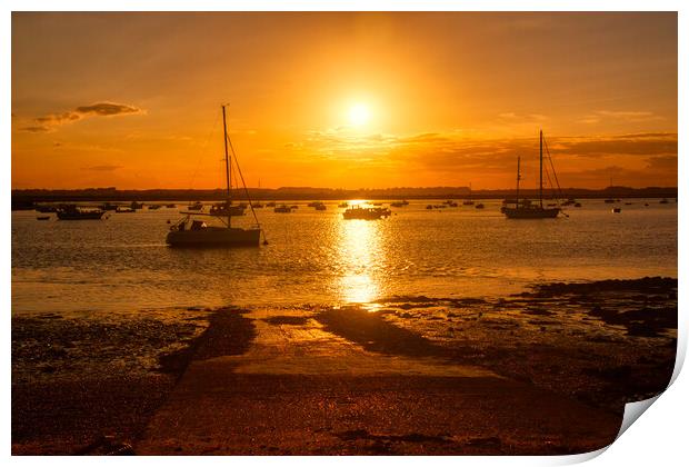 Bawdsey Quay Suffolk Sunset 2 Print by Helkoryo Photography