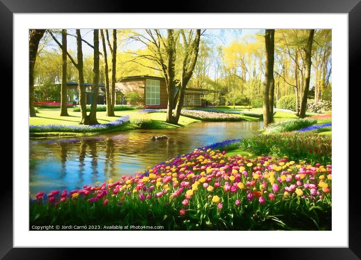 Floral Rainbow - LU2305-1030404-ABS Framed Mounted Print by Jordi Carrio