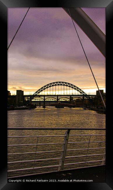 Newcastle Bridges Framed Print by Richard Fairbairn