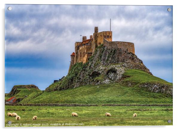 Lindisfarne Castle Acrylic by Robert Mowat