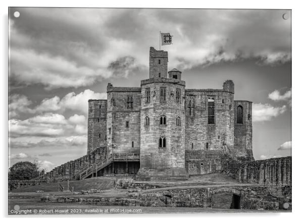 Warkworth Castle, Northumberland Acrylic by Robert Mowat