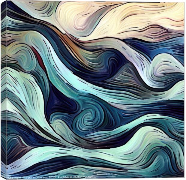 Van Gogh Inspired Swirls Canvas Print by Tom McPherson