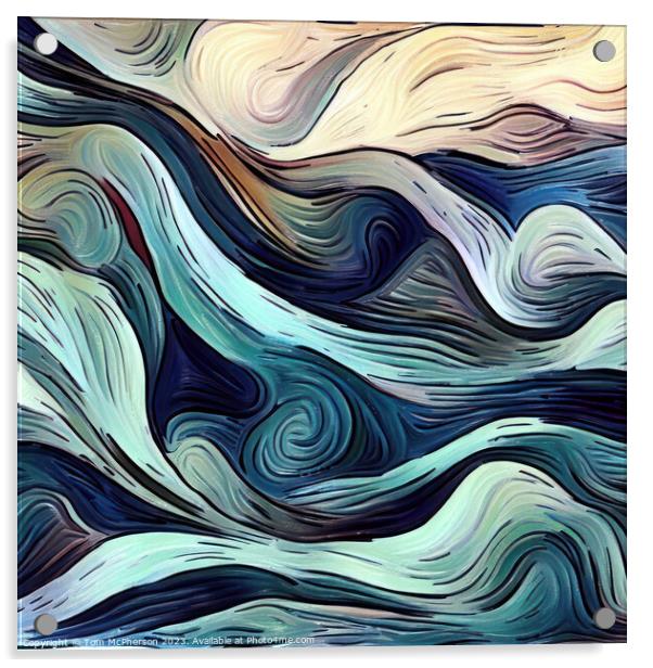 Van Gogh Inspired Swirls Acrylic by Tom McPherson