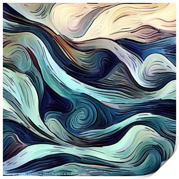 Van Gogh Inspired Swirls Print by Tom McPherson