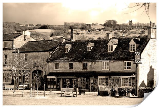 Quintessential Cotswolds: Broadway High Street Print by Andy Evans Photos