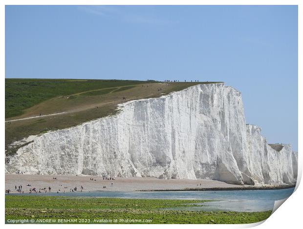 Seven Sisters Cliffs Print by ANDREW BENHAM