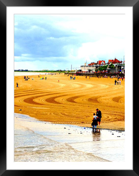Pattern in the sand  Framed Mounted Print by john hill