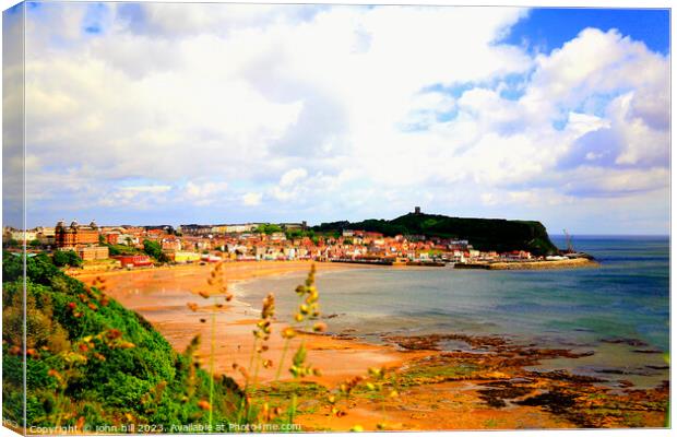 Scarborough's South Bay: A Panoramic Wonder Canvas Print by john hill