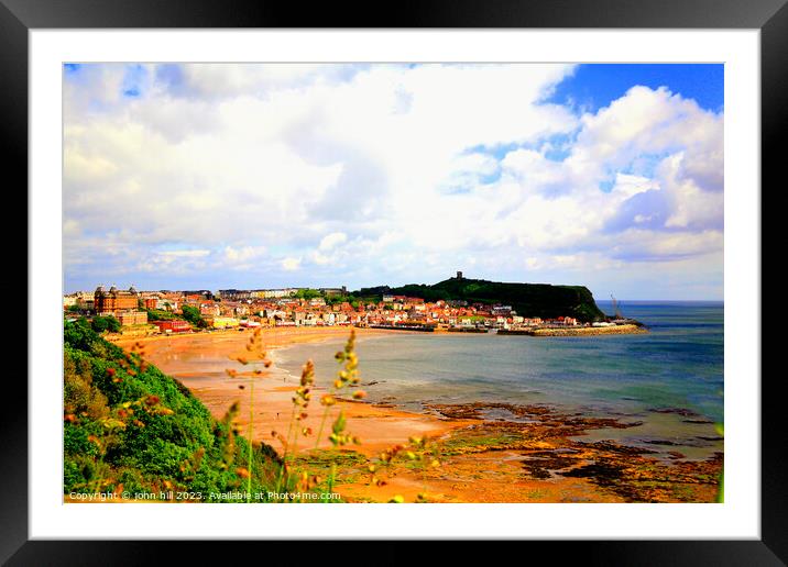 Scarborough's South Bay: A Panoramic Wonder Framed Mounted Print by john hill