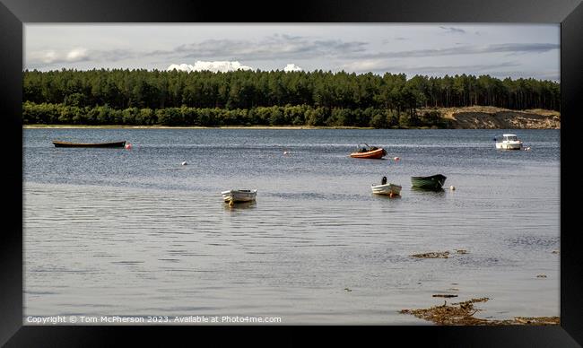 Serenity on Findhorn Bay Waters Framed Print by Tom McPherson