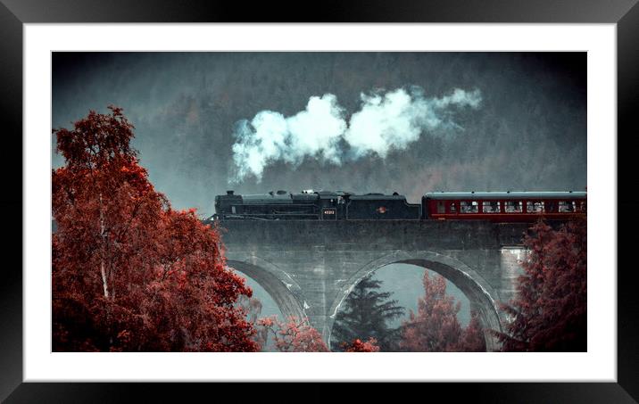 Jacobite Express in the rain Framed Mounted Print by David Jeffery