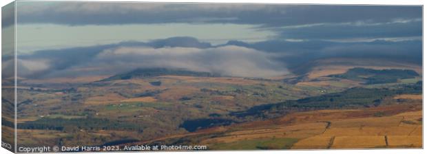 Summit Amidst the Mists Canvas Print by David Harris