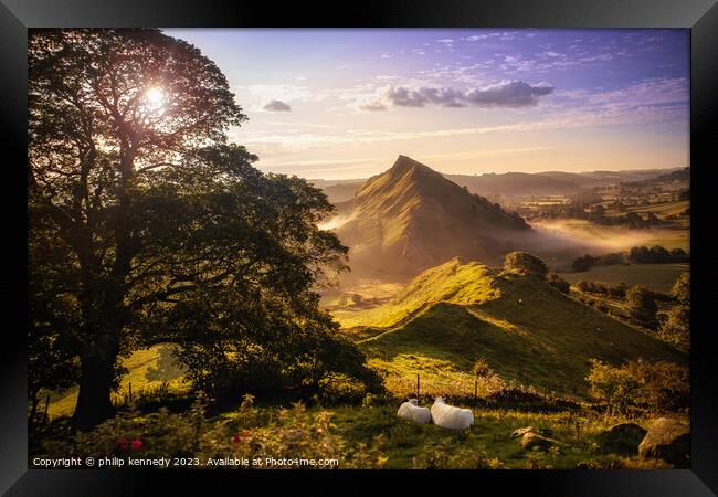 Chrome Hill at Dawn Framed Print by philip kennedy