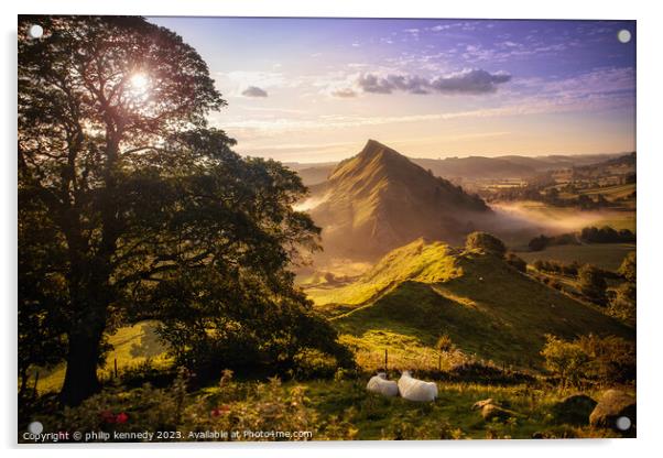 Chrome Hill at Dawn Acrylic by philip kennedy