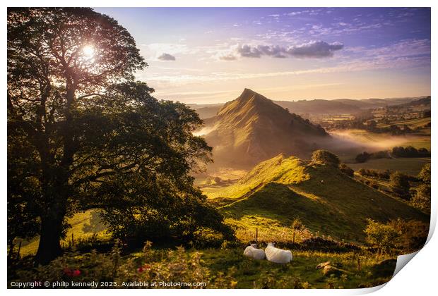 Chrome Hill at Dawn Print by philip kennedy