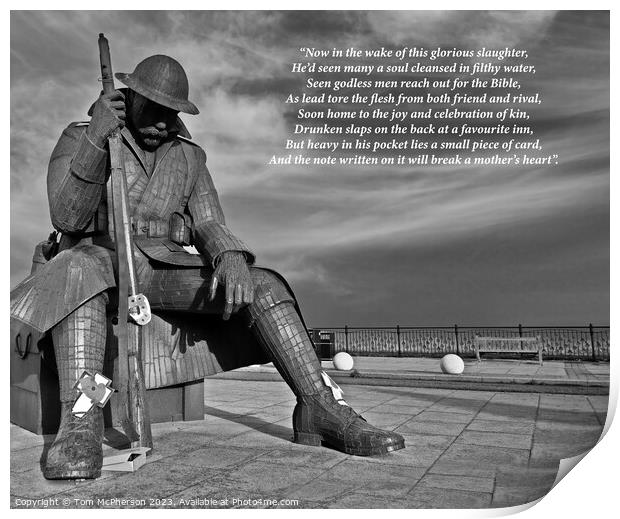 'Tommy's Silent Vigil: A Seaham Tribute' Print by Tom McPherson
