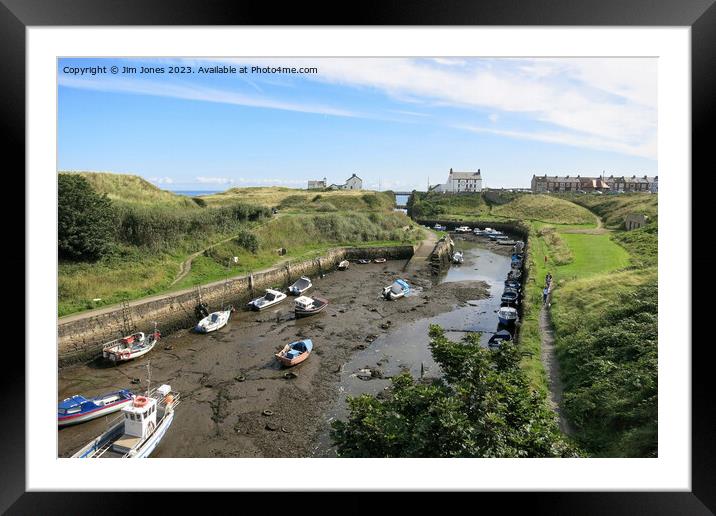 Seaton Sluice Harbour at Low Tide Framed Mounted Print by Jim Jones