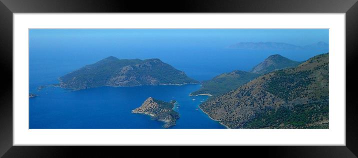 Panoramic Island View Framed Mounted Print by Rachael Hood