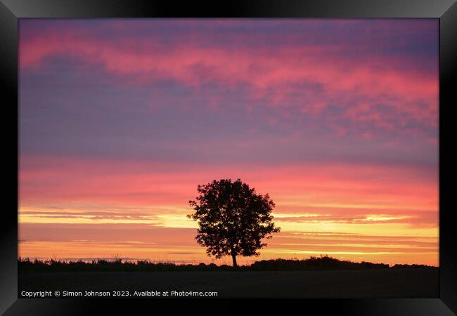 Sky cloud Framed Print by Simon Johnson