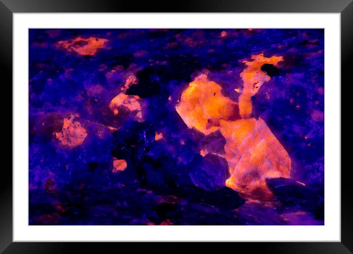 Yooperlite Under UV Framed Mounted Print by Kelly Bailey