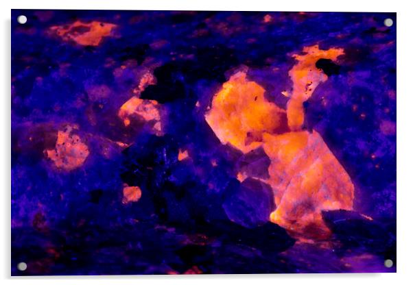 Yooperlite Under UV Acrylic by Kelly Bailey