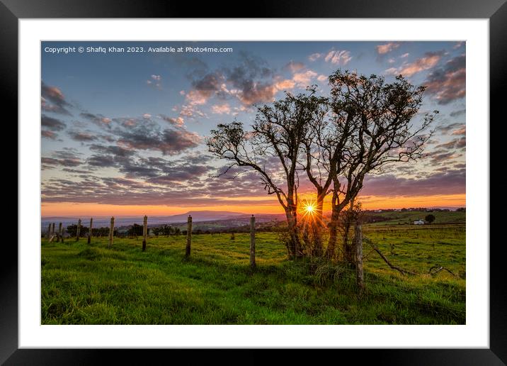 Sunrise from Mellor, Blackburn, Lancashire Framed Mounted Print by Shafiq Khan