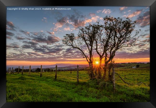 Sunrise from Mellor, Blackburn, Lancashire Framed Print by Shafiq Khan