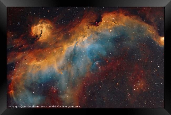 The Seagull Nebula Framed Print by Emil Andronic