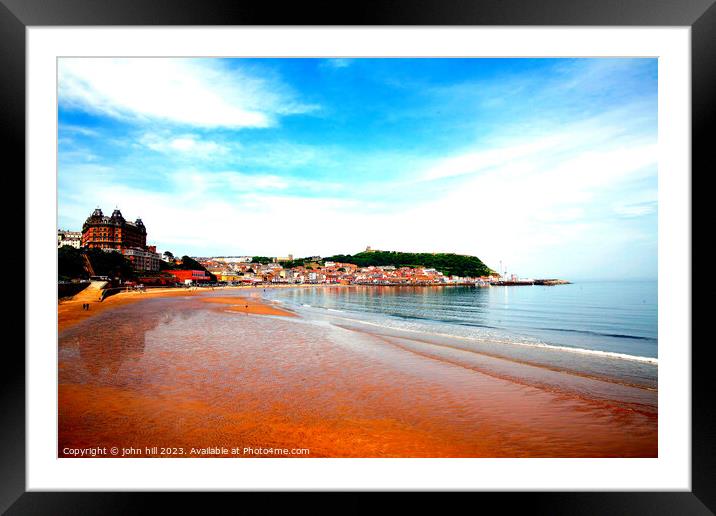 Charming Scarborough's Low Tide Moment Framed Mounted Print by john hill