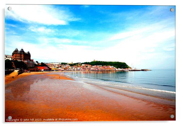 Charming Scarborough's Low Tide Moment Acrylic by john hill