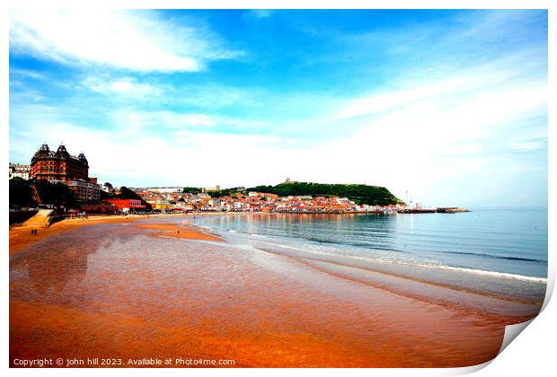 Charming Scarborough's Low Tide Moment Print by john hill
