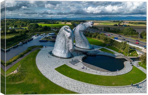 The Kelpies Canvas Print by Apollo Aerial Photography