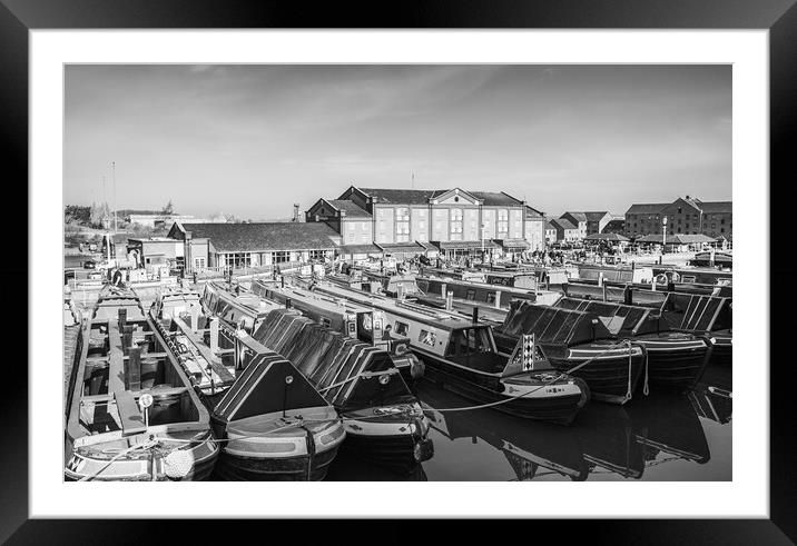Easter Gathering of narrow boats at Ellesmere Port Framed Mounted Print by Jason Wells