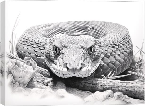 Saw Scaled Viper Drawing Canvas Print by Steve Smith