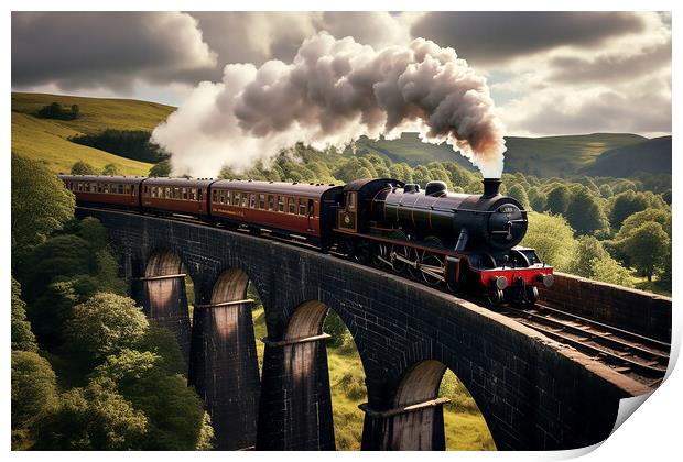 Class Steam Train  Print by CC Designs