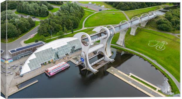 The Falkirk Wheel Canvas Print by Apollo Aerial Photography