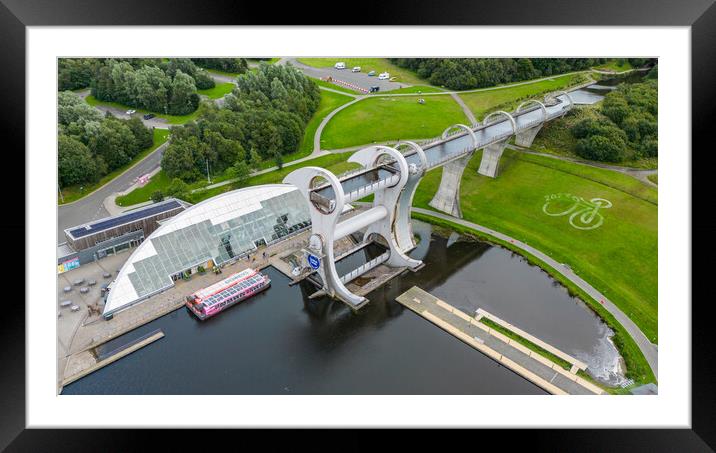 The Falkirk Wheel Framed Mounted Print by Apollo Aerial Photography