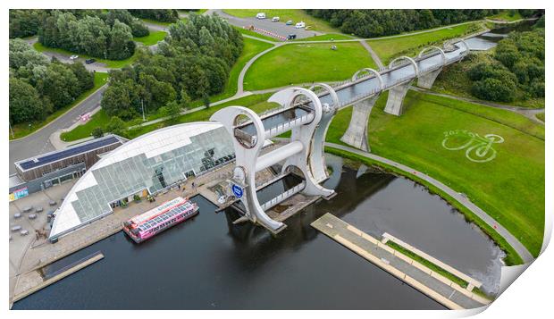 The Falkirk Wheel Print by Apollo Aerial Photography