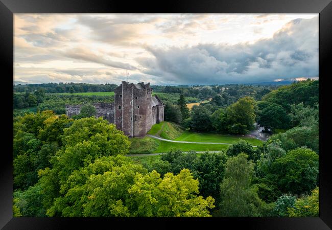 Doune Castle Framed Print by Apollo Aerial Photography