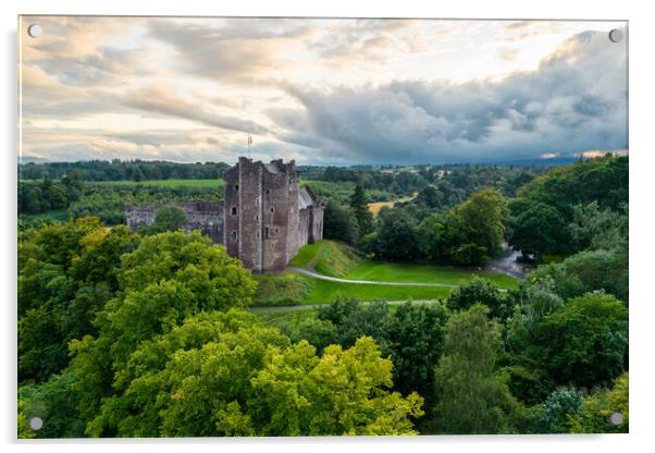 Doune Castle Acrylic by Apollo Aerial Photography
