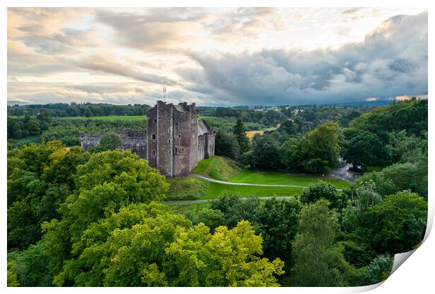 Doune Castle Print by Apollo Aerial Photography