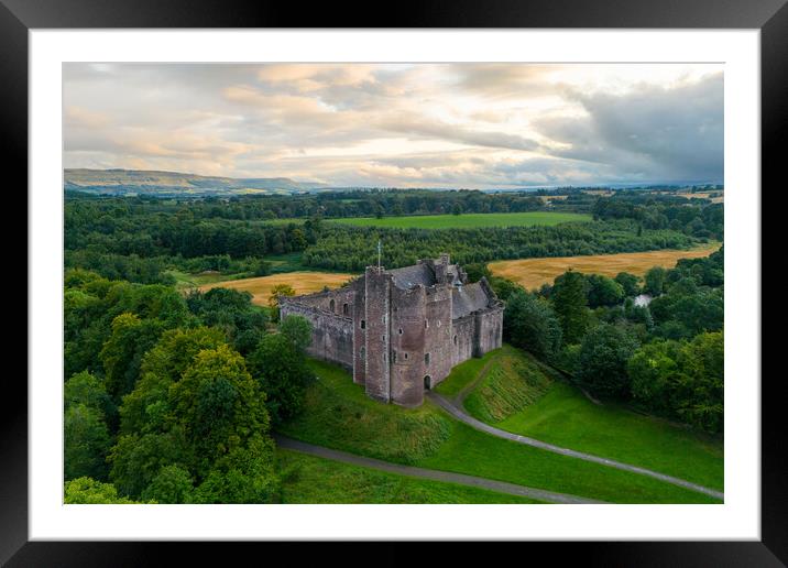 Doune Castle Framed Mounted Print by Apollo Aerial Photography