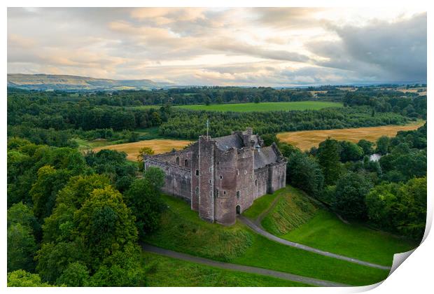 Doune Castle Print by Apollo Aerial Photography