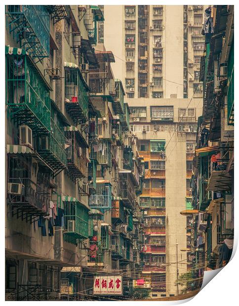 Backstreets of Macau Print by Dave Bowman